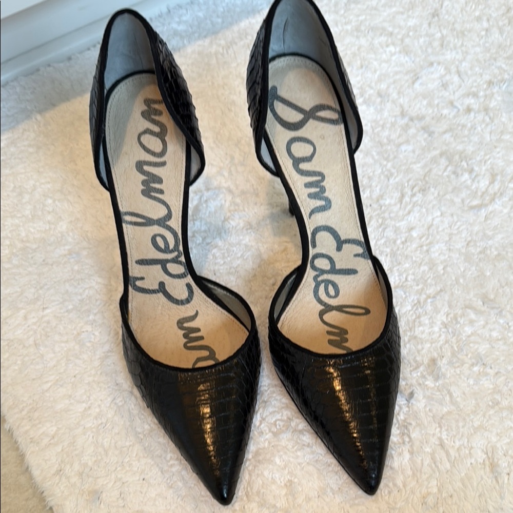 Sam Edelman Black Patent Leather Heels